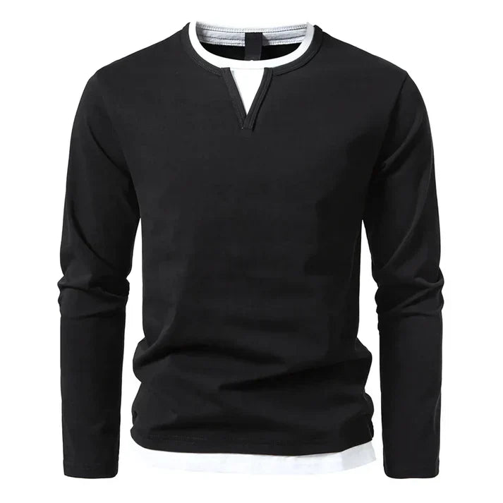 Alwin | Hochwertiges Langarmshirt aus gekämmter Baumwolle