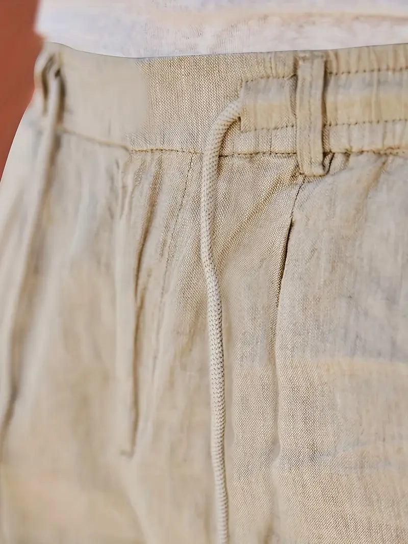 NICHOLS | Oversized Linen Pants with Drawstring
