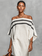 Schlichtes Leinen Maxi-Kleid