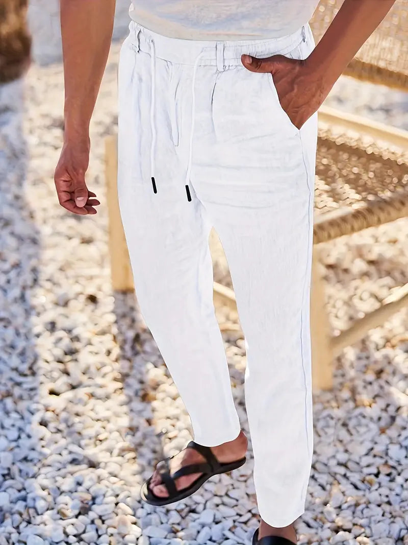 NICHOLS | Oversized Linen Pants with Drawstring