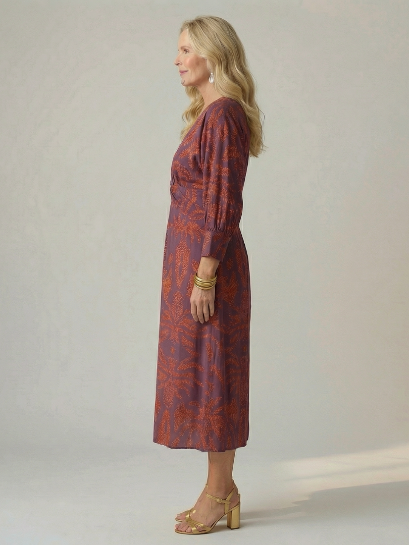 Lune | Natürliches Midikleid im Wickelstil