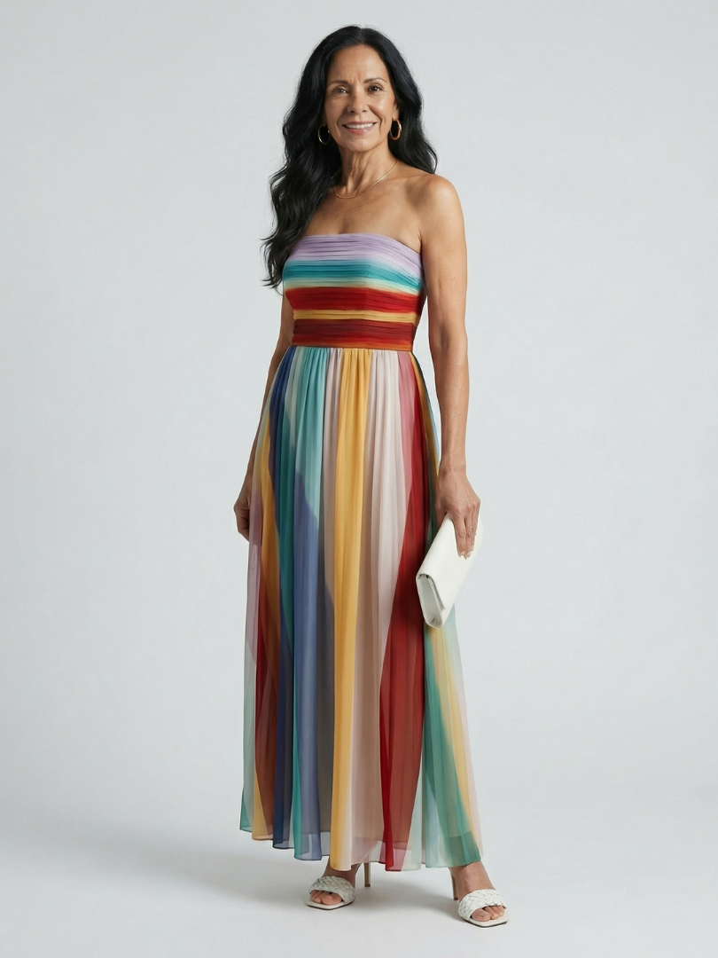 Serene | Leichtes gestreiftes Maxikleid