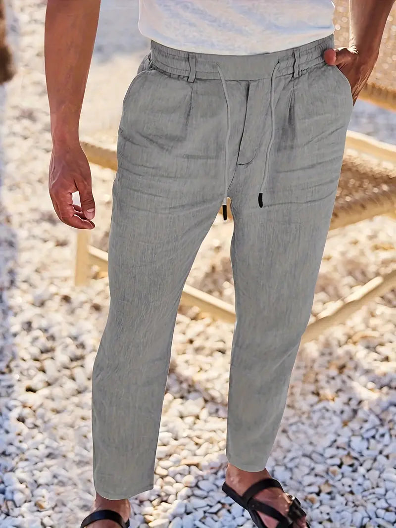 NICHOLS | Oversized Linen Pants with Drawstring