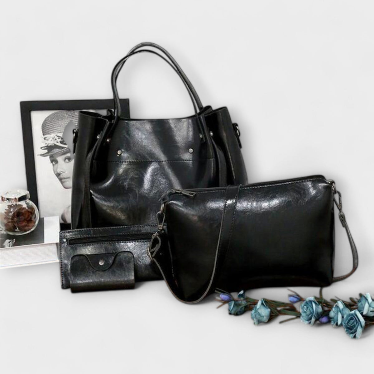Olivia - 4-teiliges Vintage-Handtaschen-Set