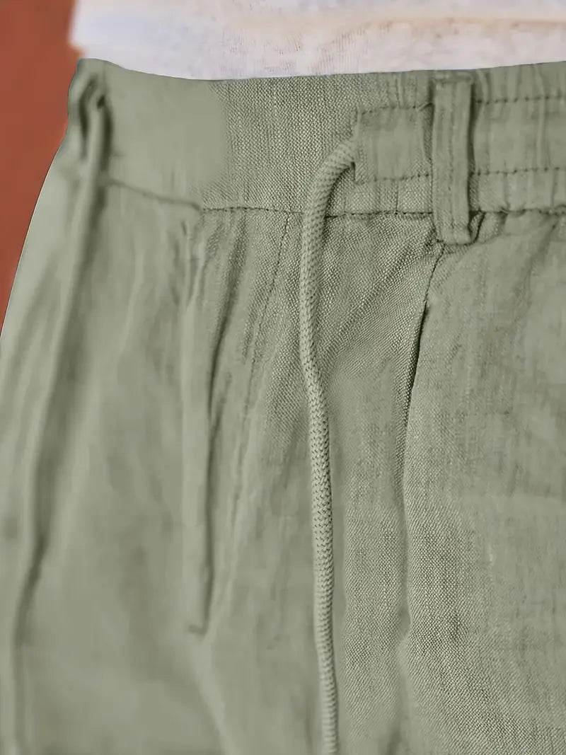 NICHOLS | Oversized Linen Pants with Drawstring