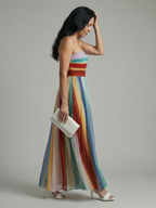 Serene | Leichtes gestreiftes Maxikleid