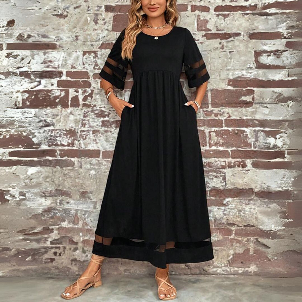 Aubrey™ – Figurbetonendes Midi-Kleid mit Bauchbedeckung" 

Rewritten: "Aubrey™ – Midi-Kleid mit figurbetonendem Schnitt und Bauchbedeckung
