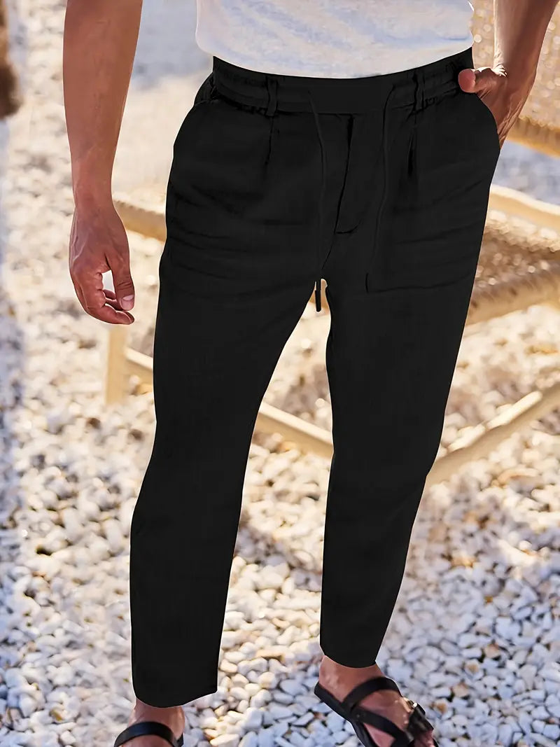 NICHOLS | Oversized Linen Pants with Drawstring
