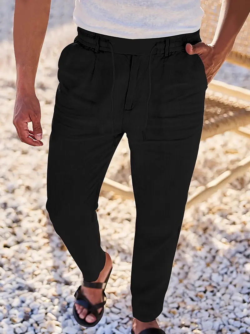 NICHOLS | Oversized Linen Pants with Drawstring