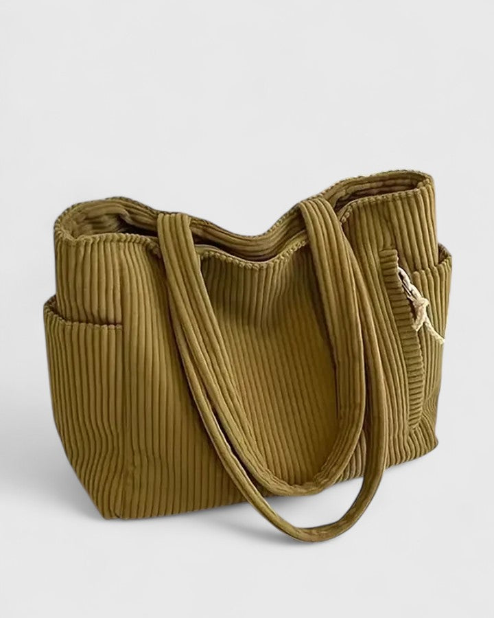 Liorane | Elegante Ripp-Tasche mit Kordelverzierungen