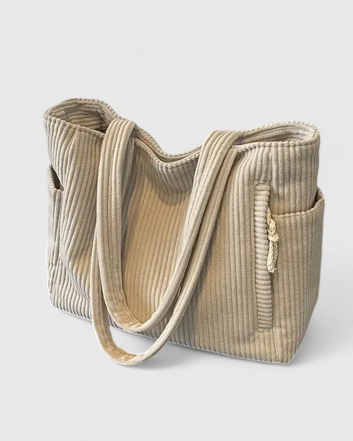 Liorane | Elegante Ripp-Tasche mit Kordelverzierungen