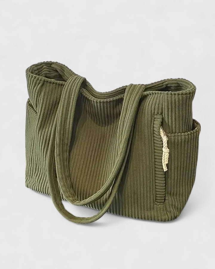 Liorane | Elegante Ripp-Tasche mit Kordelverzierungen
