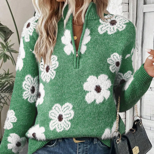 BLOOM | Pullover mit Reißverschluss-Kragen
