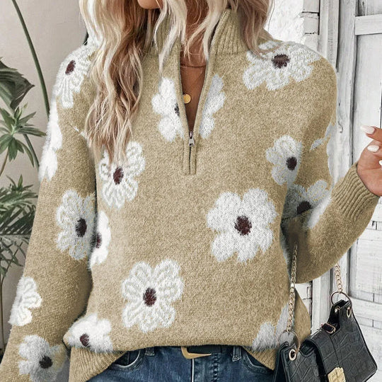 BLOOM | Pullover mit Reißverschluss-Kragen