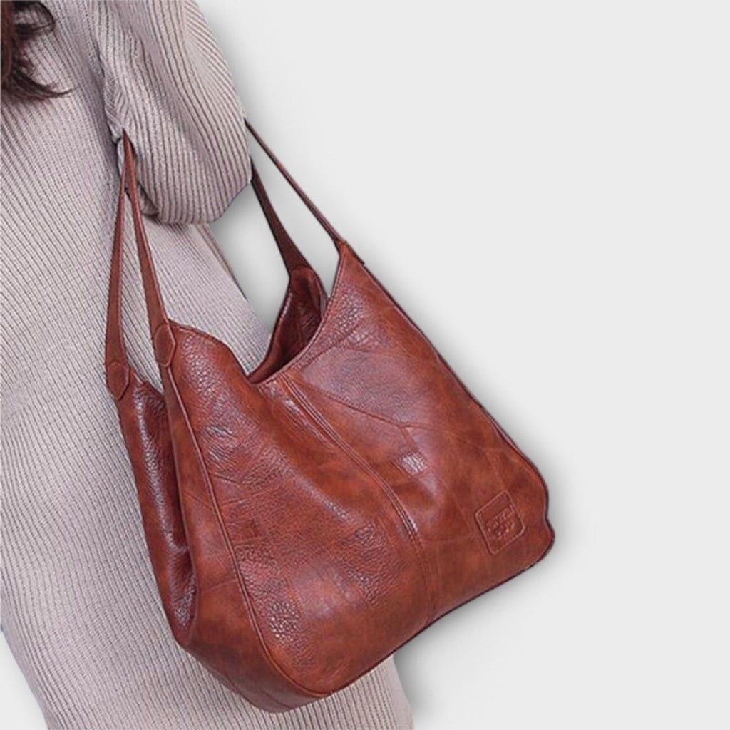 Olivia - Klassische Vintage-Ledertasche