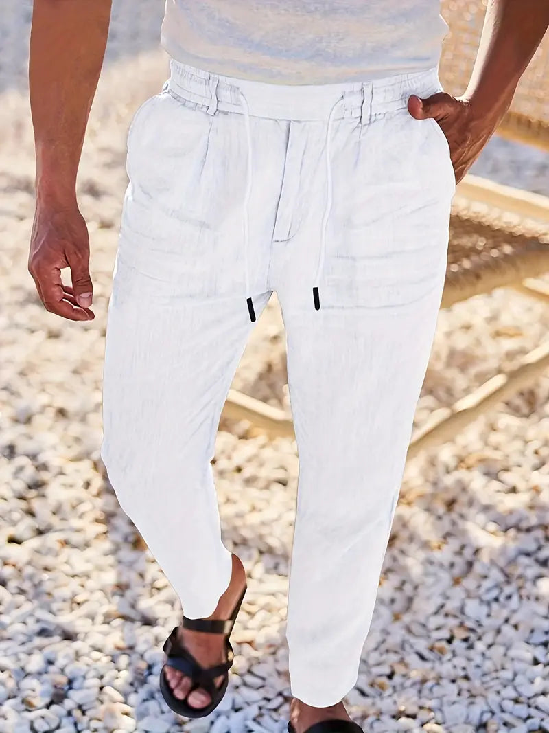 NICHOLS | Oversized Linen Pants with Drawstring