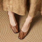 Marisol Leder Pumps mit quadratischer Zehenpartie
