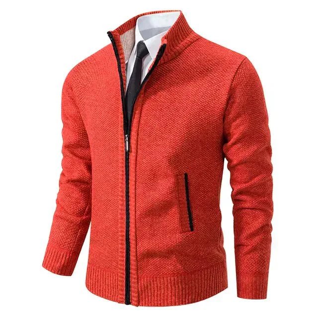 Leon | Taillierter Strickpullover mit Reißverschluss