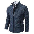 Leon | Taillierter Strickpullover mit Reißverschluss