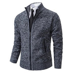 Leon | Taillierter Strickpullover mit Reißverschluss