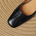 Marisol Leder Pumps mit quadratischer Zehenpartie