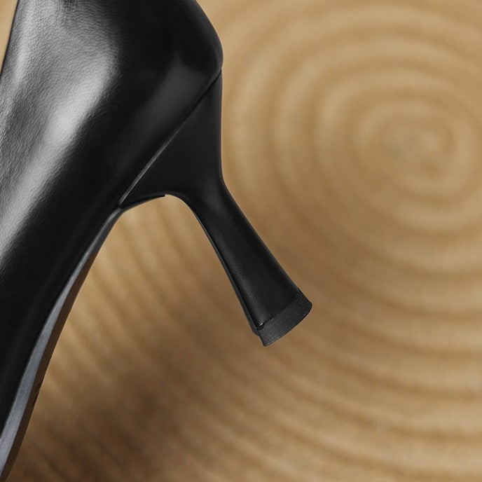 Marisol Leder Pumps mit quadratischer Zehenpartie