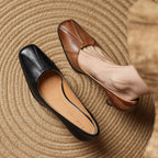 Marisol Leder Pumps mit quadratischer Zehenpartie