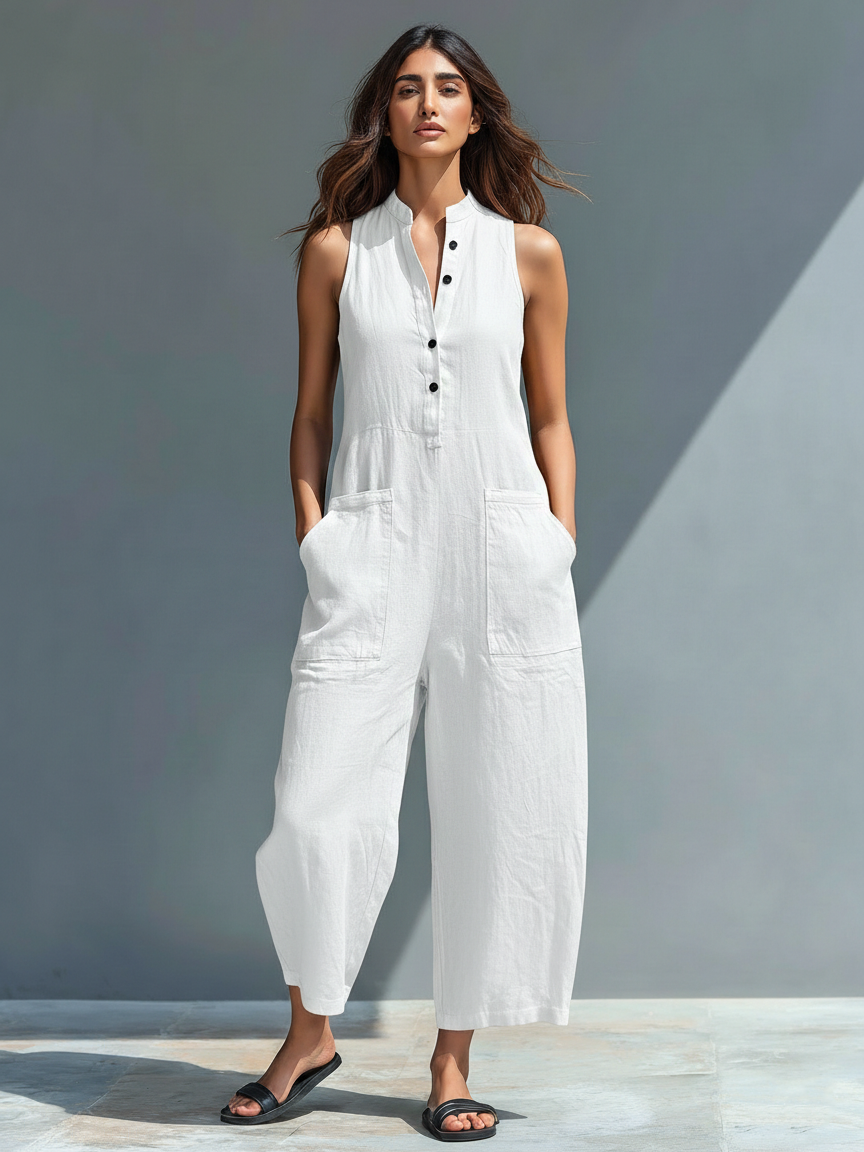 Lucinda | Stilvoller ärmelloser Jumpsuit