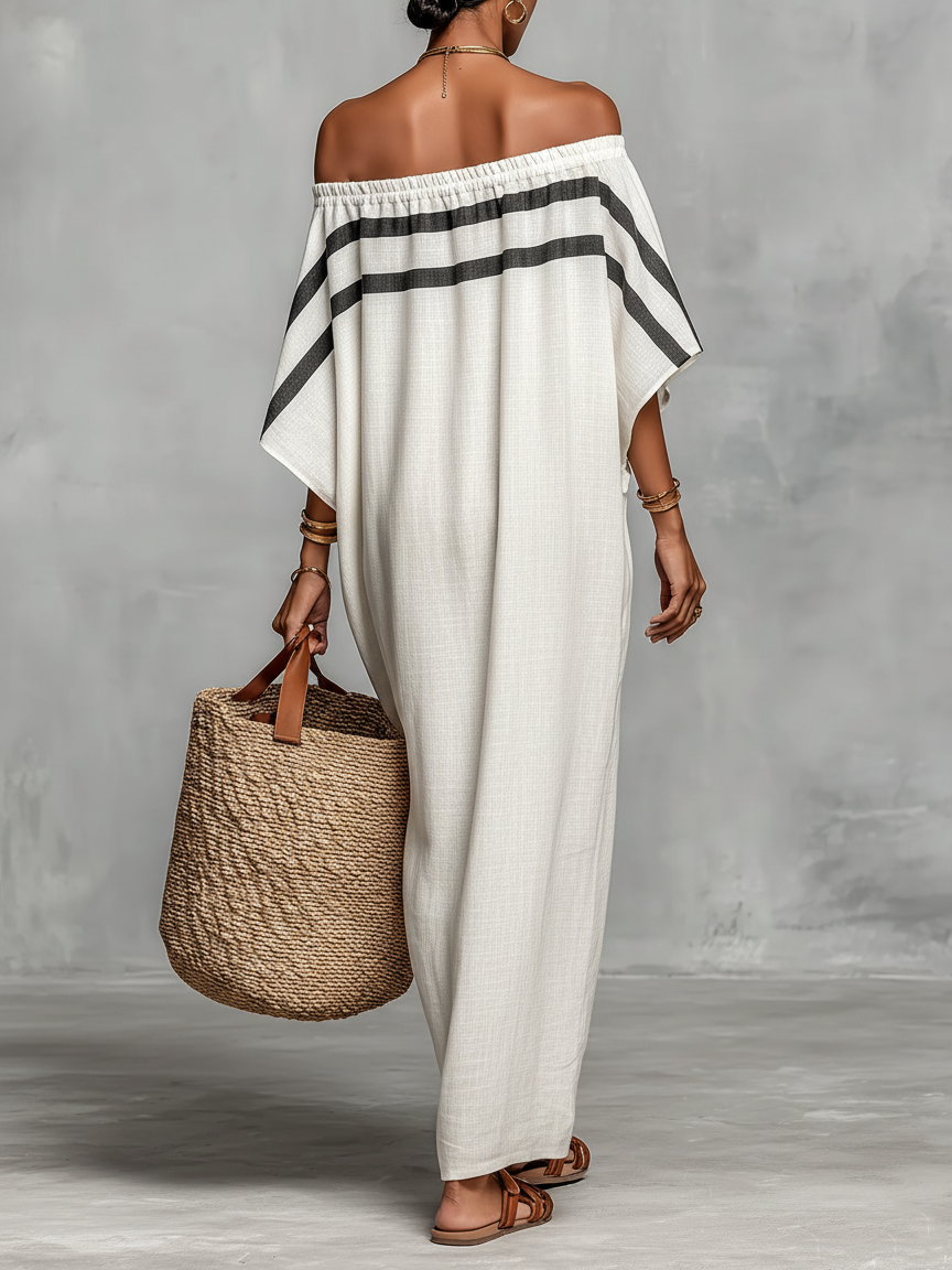 Schlichtes Leinen Maxi-Kleid
