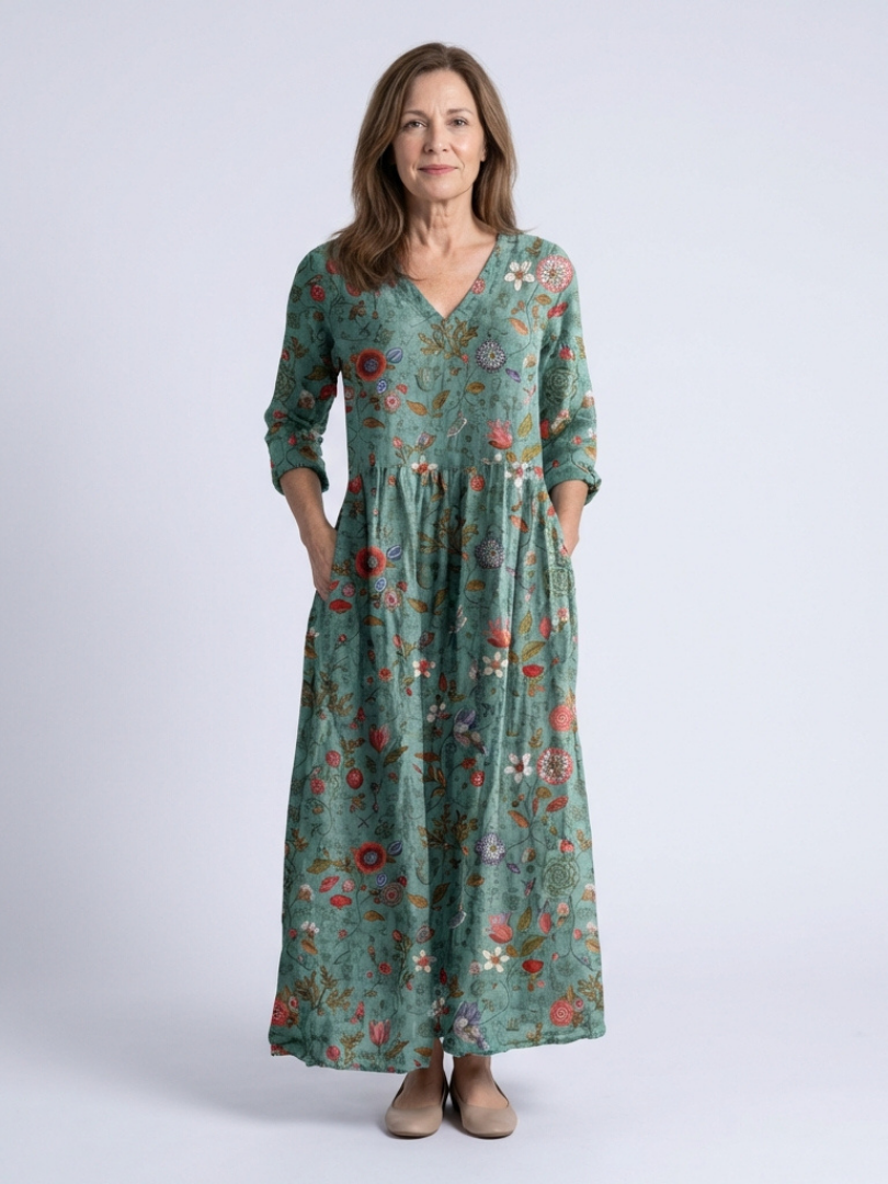 MARINA | MAXI DRESS WITH FLORAL PRINT
