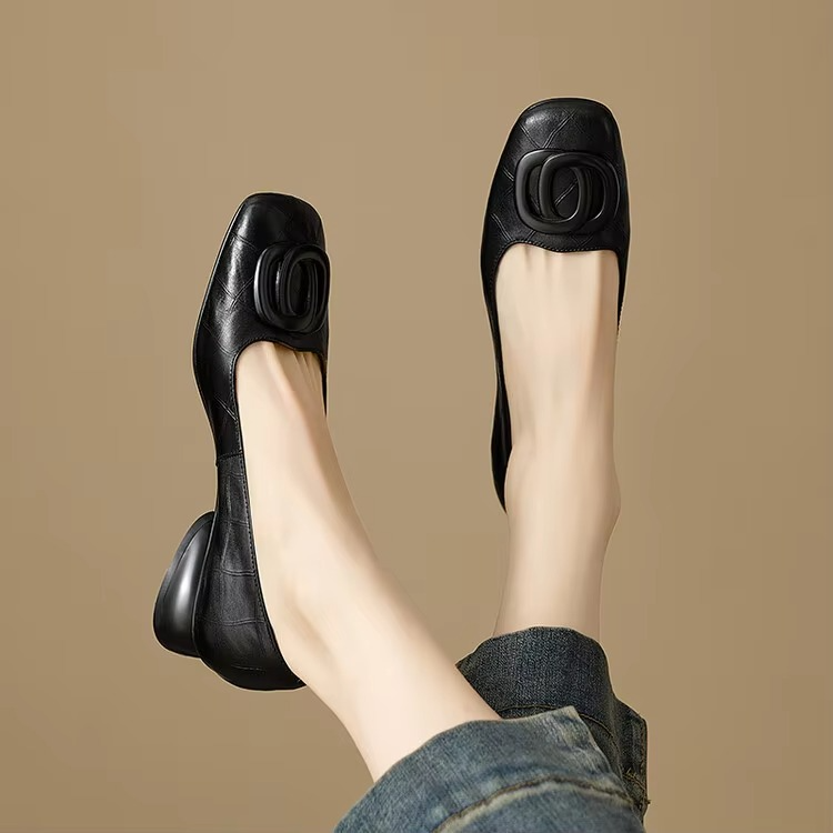 Opium Leather Ballet Flats