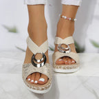 Jesse - Komfortable Ergonomische Keilabsatz-Sandalen