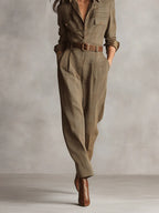 Lucinda – Stilvoller Tweed-Jumpsuit