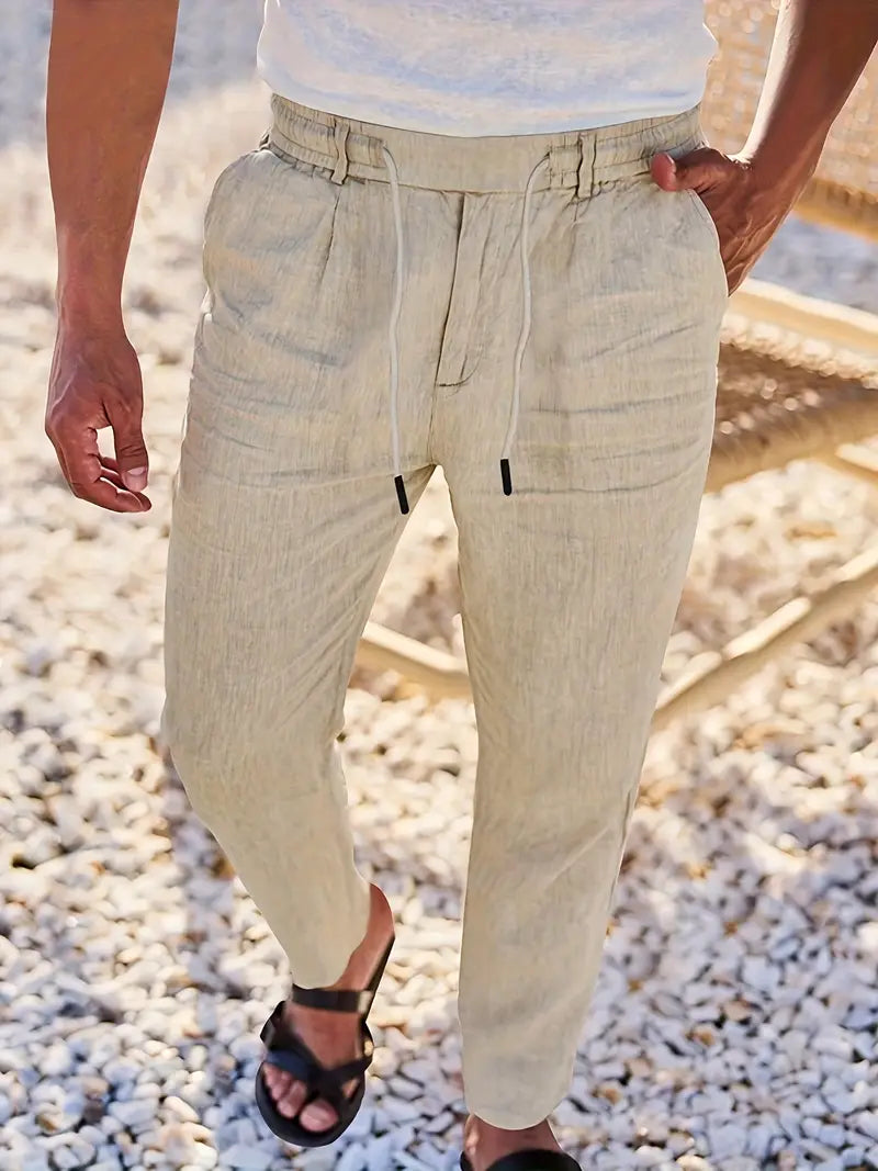 NICHOLS | Oversized Linen Pants with Drawstring