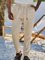 NICHOLS | Oversized Linen Pants with Drawstring