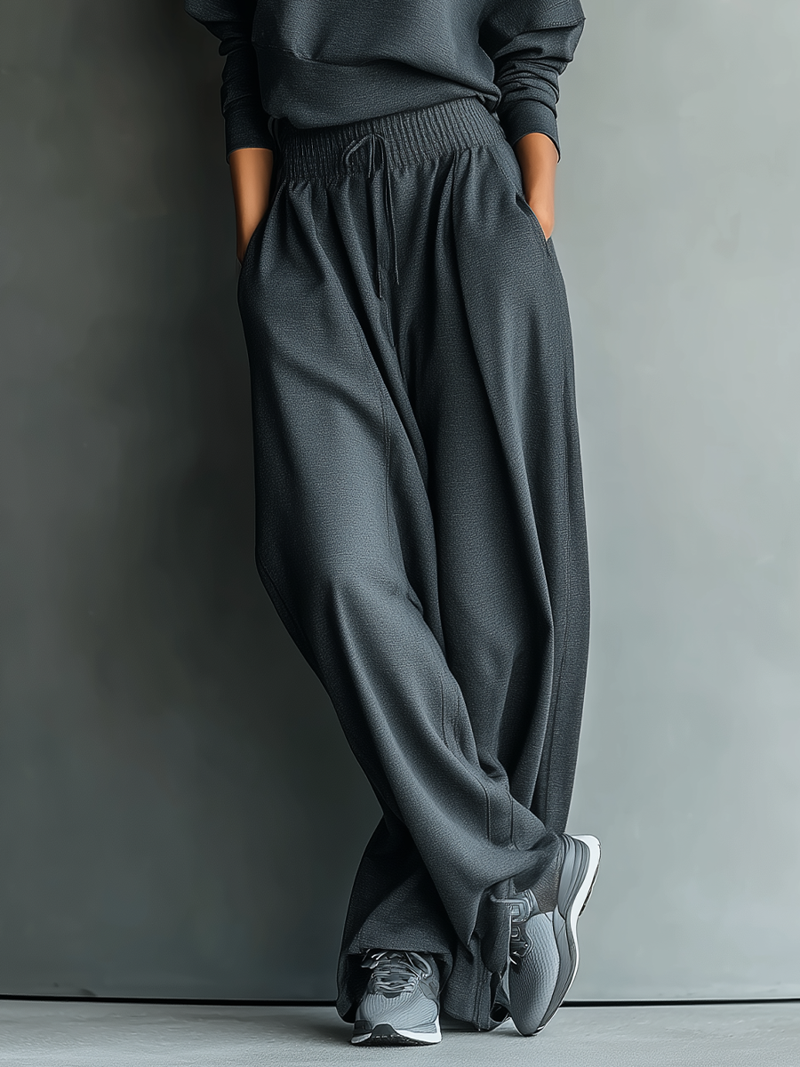 Strick Set mit Weiten Hosen