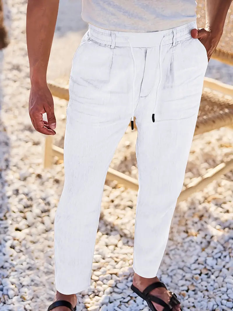 NICHOLS | Oversized Linen Pants with Drawstring