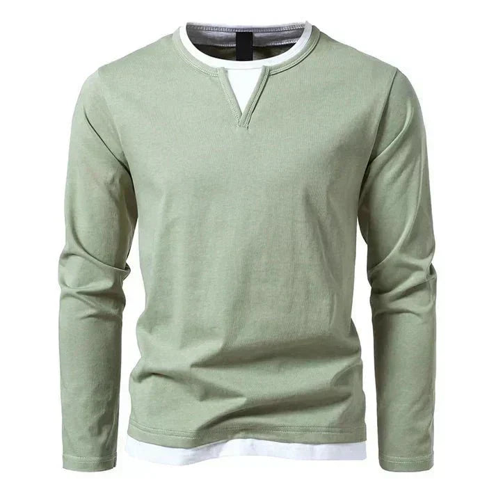 Alwin | Hochwertiges Langarmshirt aus gekämmter Baumwolle