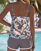 Imke | Bedruckter Ärmelloser Tankini-Top
