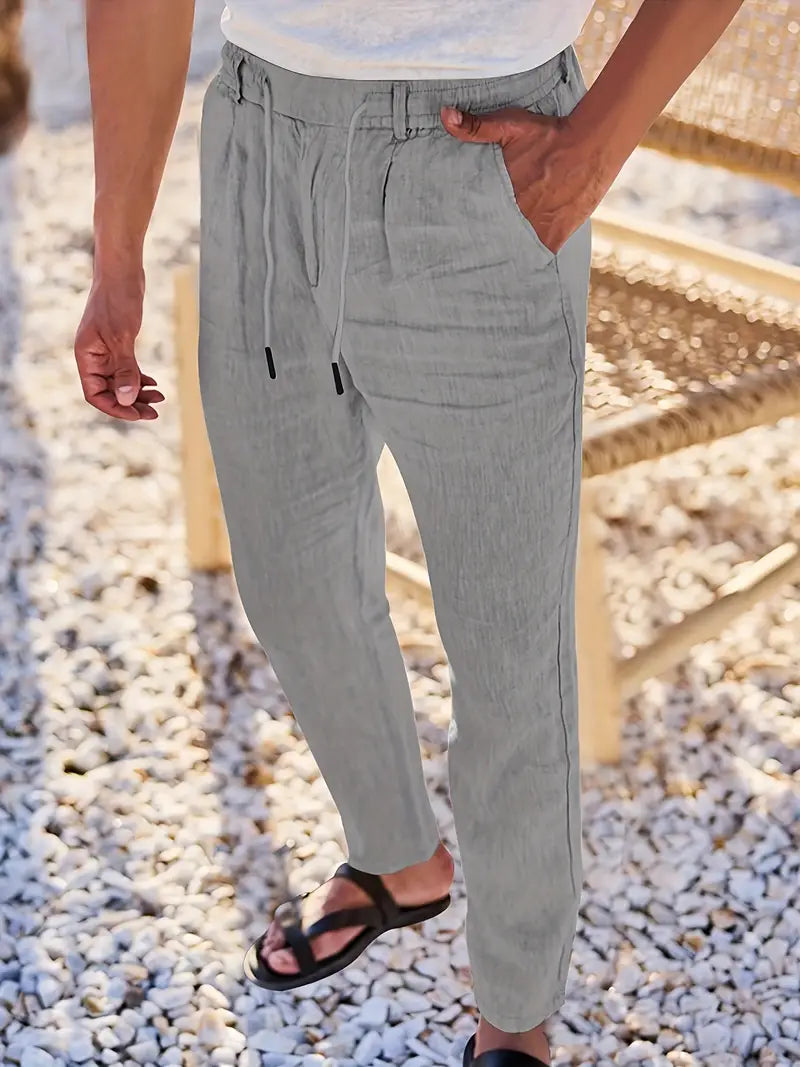 NICHOLS | Oversized Linen Pants with Drawstring