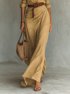 Langarm Maxikleid mit Reverskragen