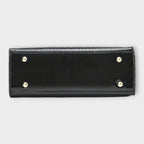 Olivia - Glänzende Handtasche mit Krokodilprägung