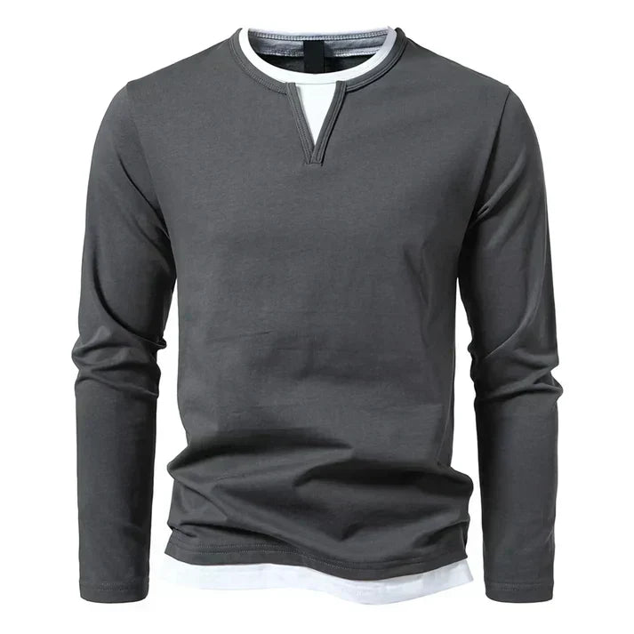 Alwin | Hochwertiges Langarmshirt aus gekämmter Baumwolle