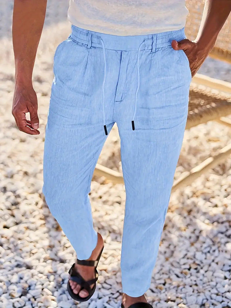 NICHOLS | Oversized Linen Pants with Drawstring