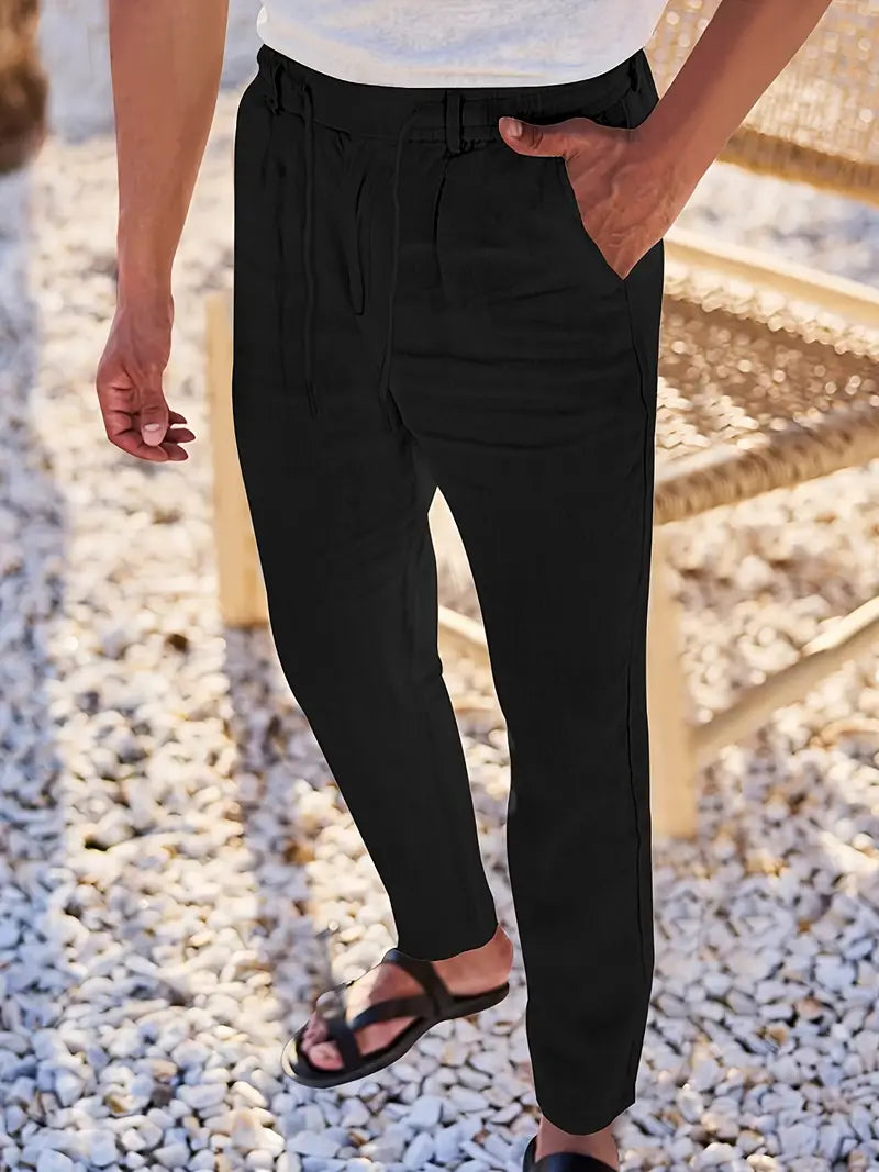 NICHOLS | Oversized Linen Pants with Drawstring