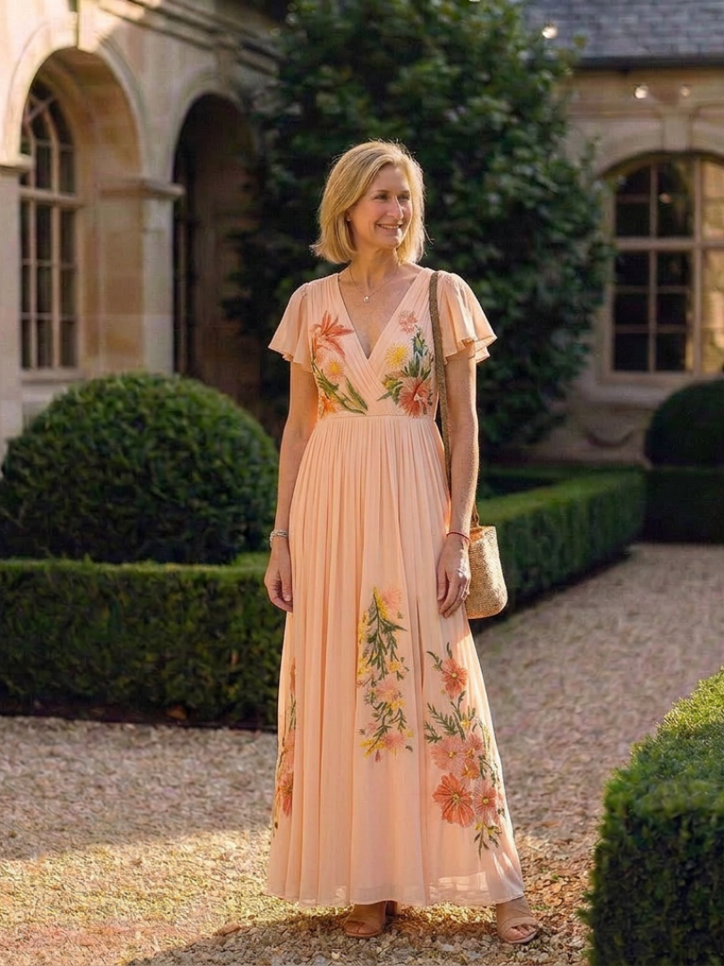 CALISTA | MAXI DRESS WITH FLORAL PRINT