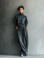 Strick Set mit Weiten Hosen