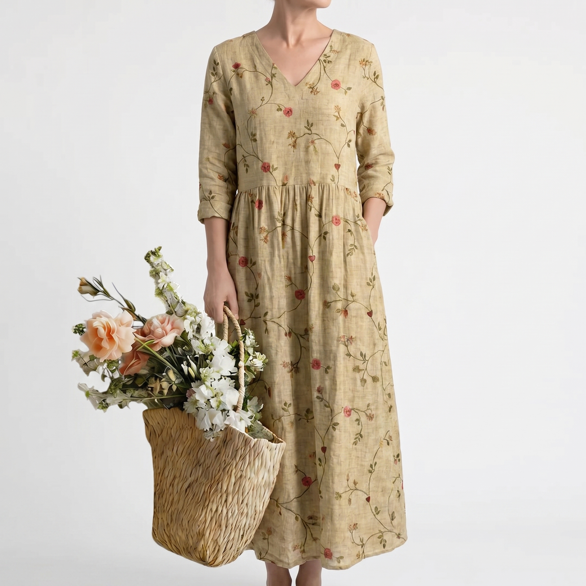 MARINA | MAXI DRESS WITH FLORAL PRINT