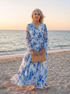 Lillian | Maxikleid mit floralen Mustern und langen Ärmeln